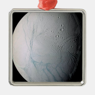 Saturn's moon Enceladus 2 Metal Ornament