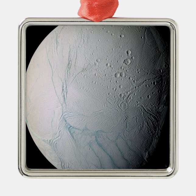 Saturn's moon Enceladus 2 Metal Ornament (Front)