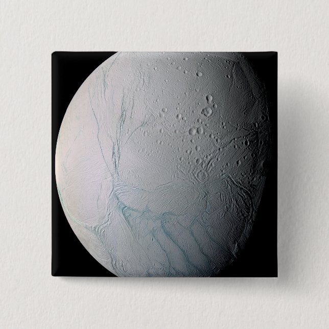 Saturn's moon Enceladus 2 Pinback Button (Front)