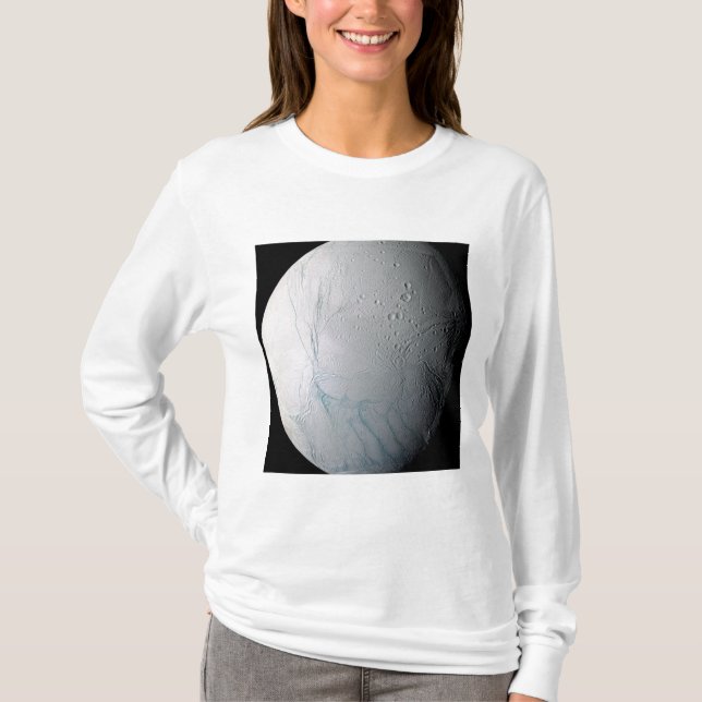 Saturn's moon Enceladus 2 T-Shirt (Front)