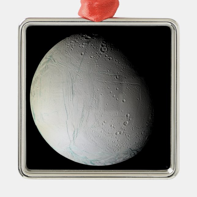 Saturn's moon Enceladus 3 Metal Ornament (Front)