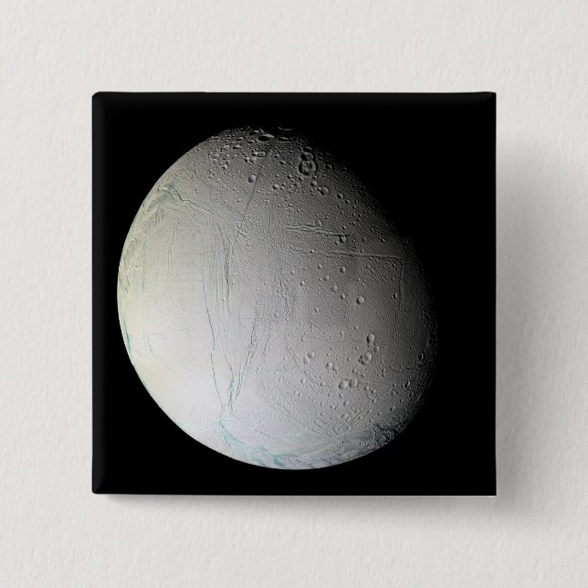 Saturn's moon Enceladus 3 Pinback Button (Front)