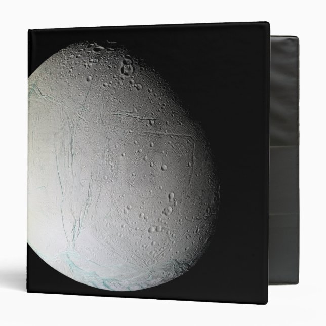 Saturn's moon Enceladus 3 Ring Binder (Front/Inside)