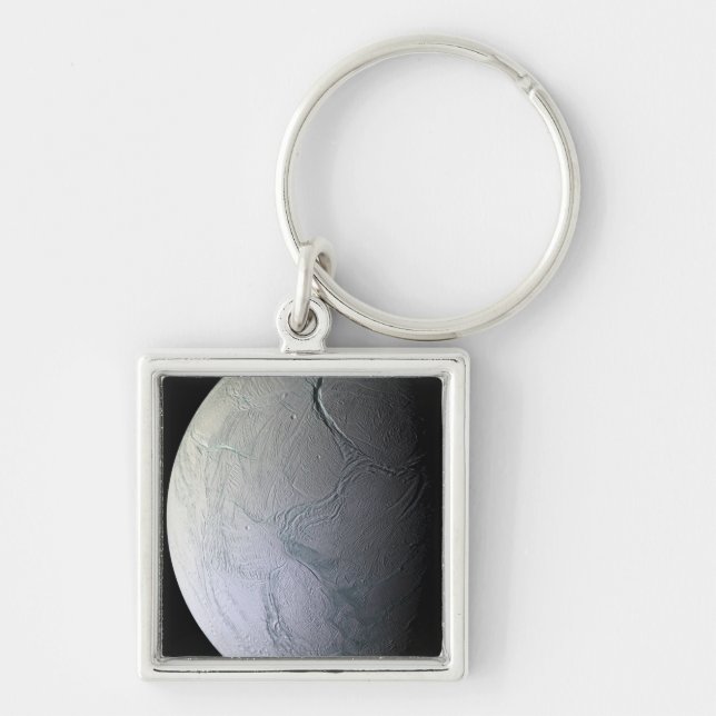 Saturn's moon Enceladus Keychain (Front)