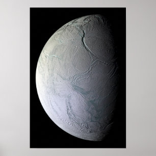 Saturn's moon Enceladus Poster