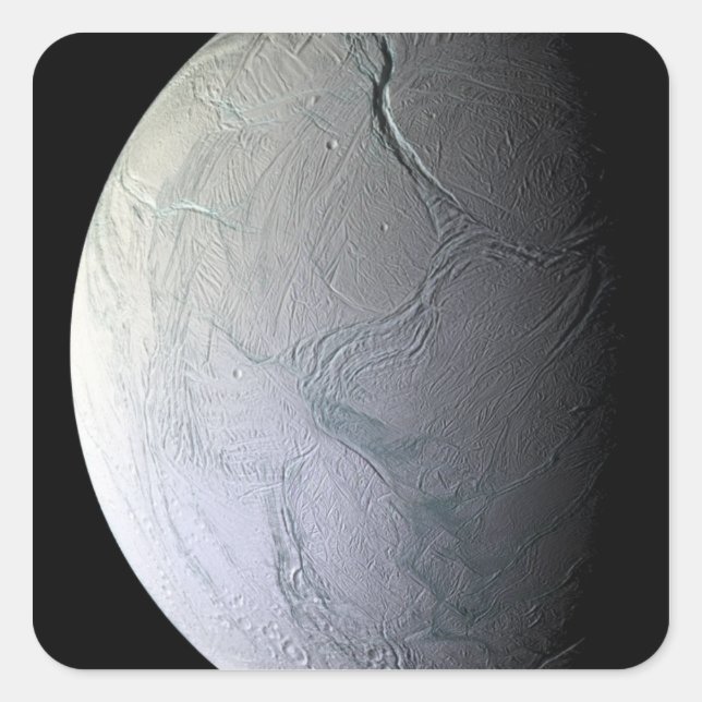 Saturn's moon Enceladus Square Sticker (Front)