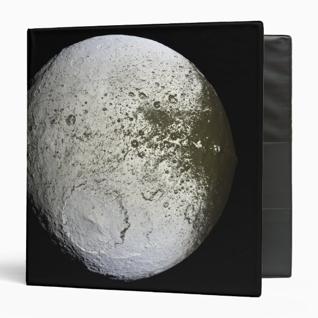 Saturn's moon Iapetus 2 3 Ring Binder (Front/Inside)