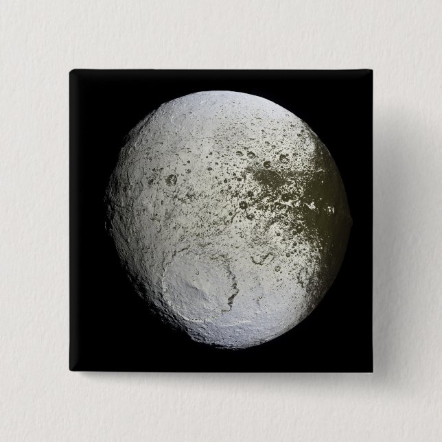 Saturn's moon Iapetus 2 Pinback Button (Front)