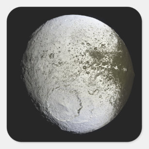 Saturn's moon Iapetus 2 Square Sticker