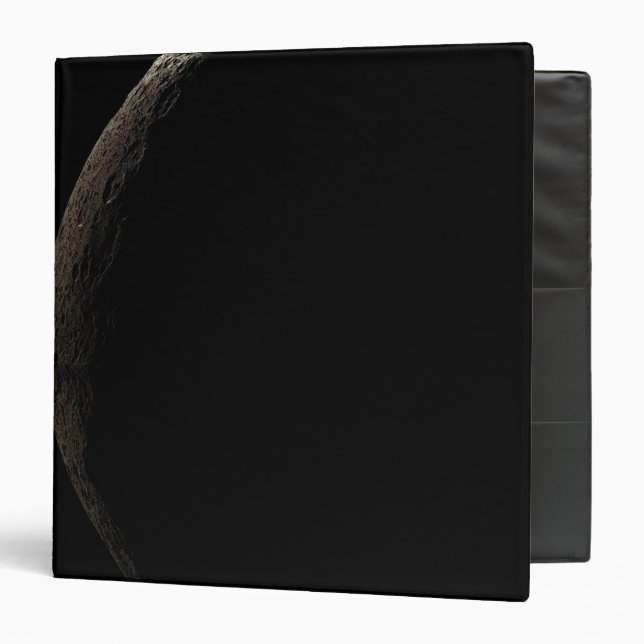 Saturn's moon Iapetus 3 Ring Binder (Front/Inside)