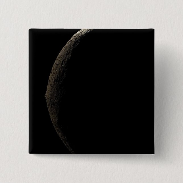 Saturn's moon Iapetus Pinback Button (Front)