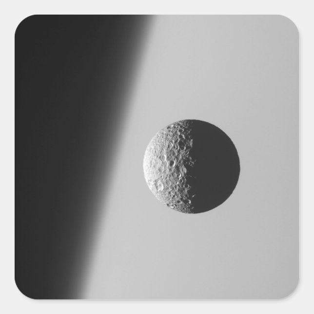 Saturn's moon Mimas Square Sticker (Front)
