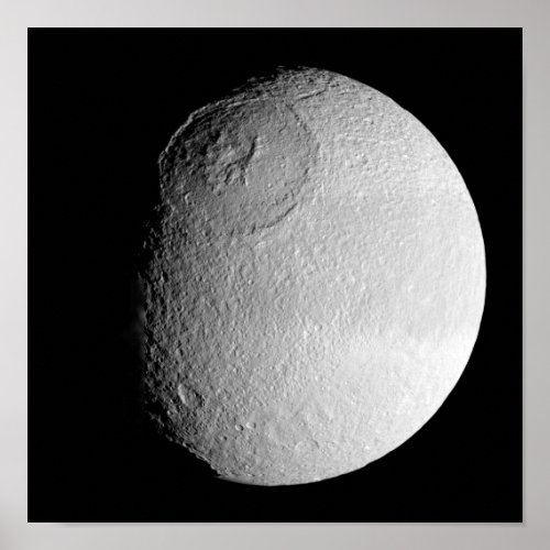 Saturns moon Tethys 2 Poster