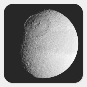 Saturn's moon Tethys 2 Square Sticker