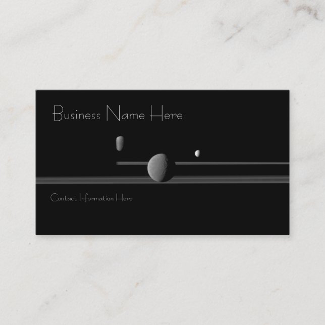 Saturn's Moons Business Cards (Front)
