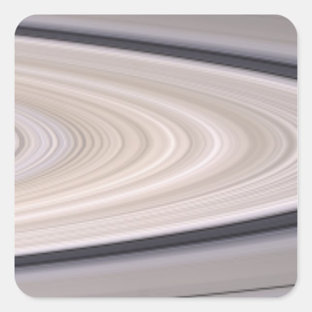 Saturn's ring system square sticker (Front)