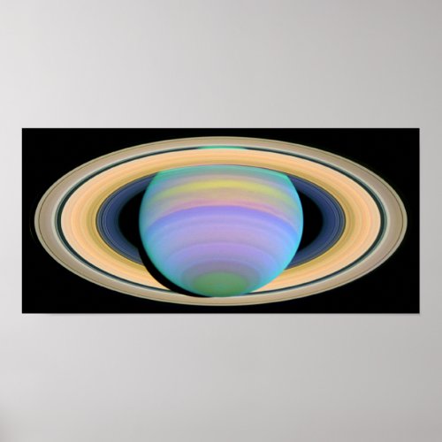 Saturns Rings in Ultraviolet Light Poster