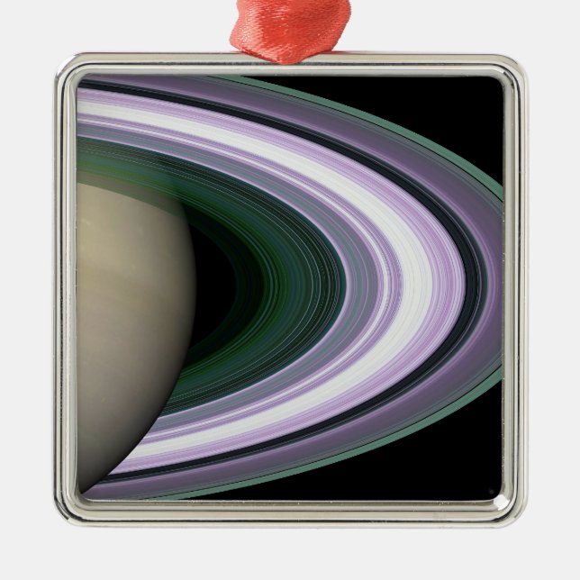 Saturn's Rings Metal Ornament (Front)