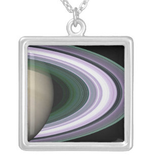 Saturn's Rings Silver Plated Necklace