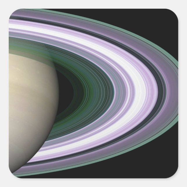Saturn's Rings Square Sticker (Front)