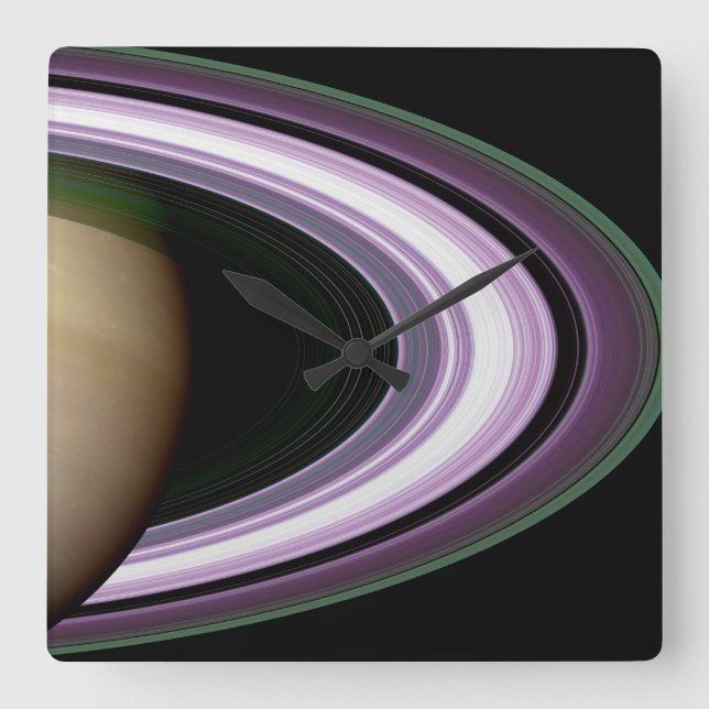 Saturn's Rings Square Wall Clock (Front)