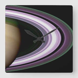 Saturn's Rings Square Wall Clock