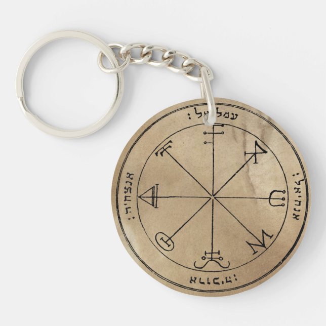 Saturn's Spirit Summoning Sigils Keychain (Front)