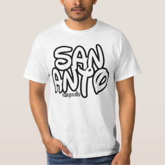 SATX POR VIDA San Anto - Black & White T-Shirt