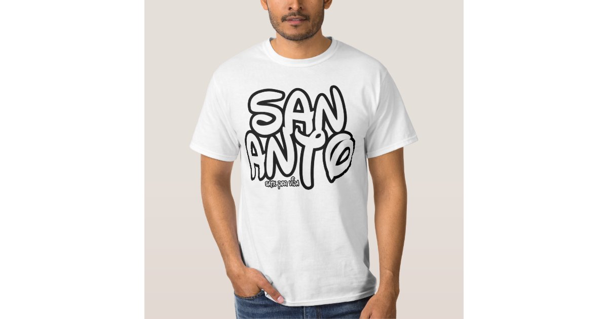 San Antonio Retro Ball - Fiesta Black - Spurs - T-Shirt
