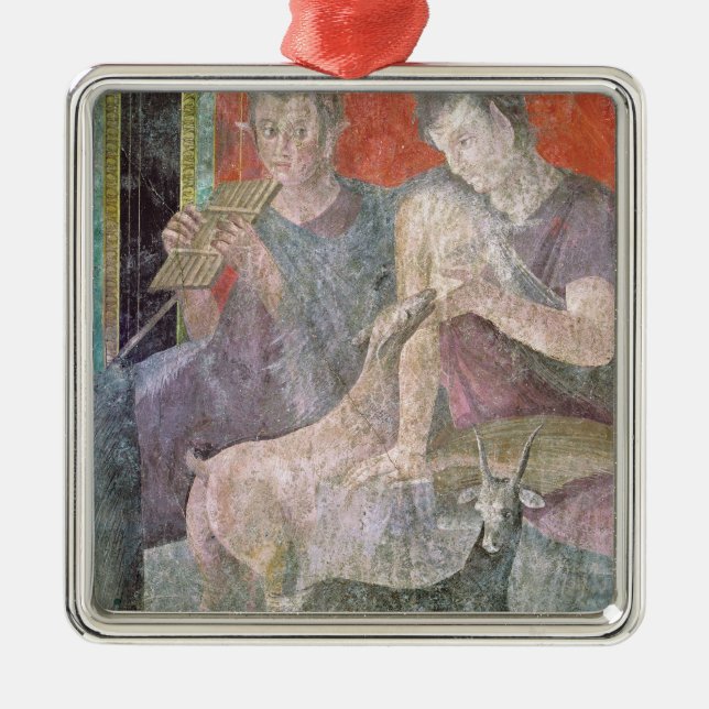 Satyr and Nymph Metal Ornament (Front)