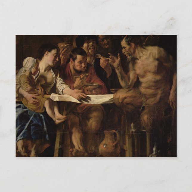 Satyr and Peasant, 1620 Postcard (Front)