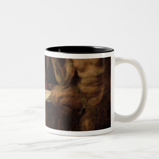 Satyr and Peasant, 1620 Two-Tone Coffee Mug (Right)