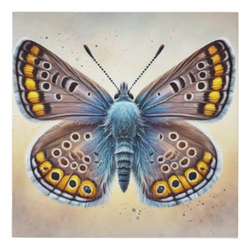Satyr Butterfly 190624IREF102 _ Watercolor Faux Canvas Print