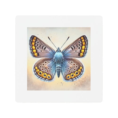 Satyr Butterfly 190624IREF102 _ Watercolor Metal Print