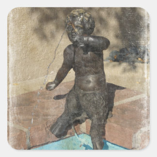 Satyr Fountain Square Sticker