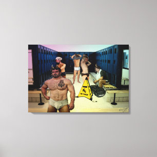 Satyr Locker Room on Wrapped Canvas Print