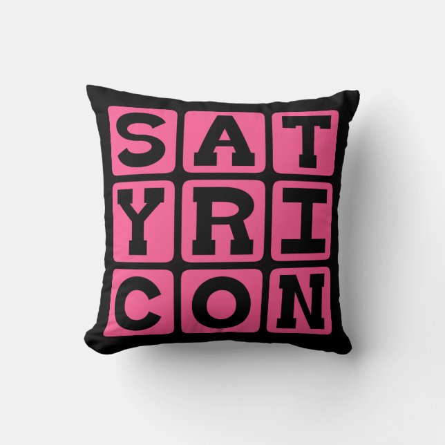 Satyricon, Latin Fiction Throw Pillow (Front)