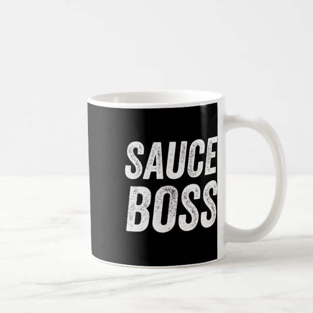 Sauce Boss Chef Bbq Cook Food Humorousa  Coffee Mug (Right)