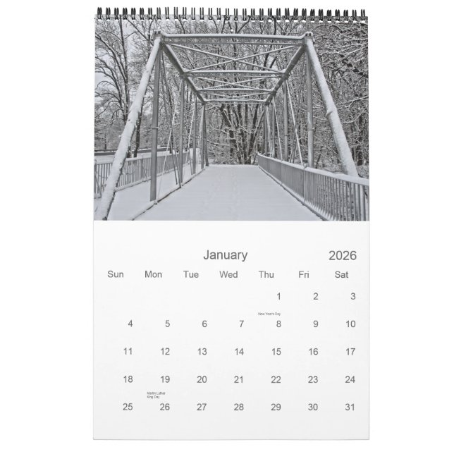 Saucon Valley one page Calendar (Jan 2026)