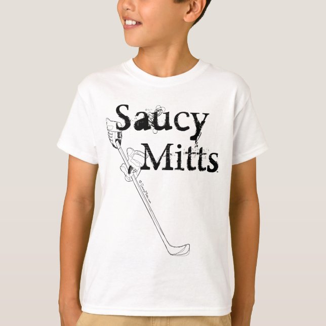 Saucy Mitts Hockey T-Shirt (Front)