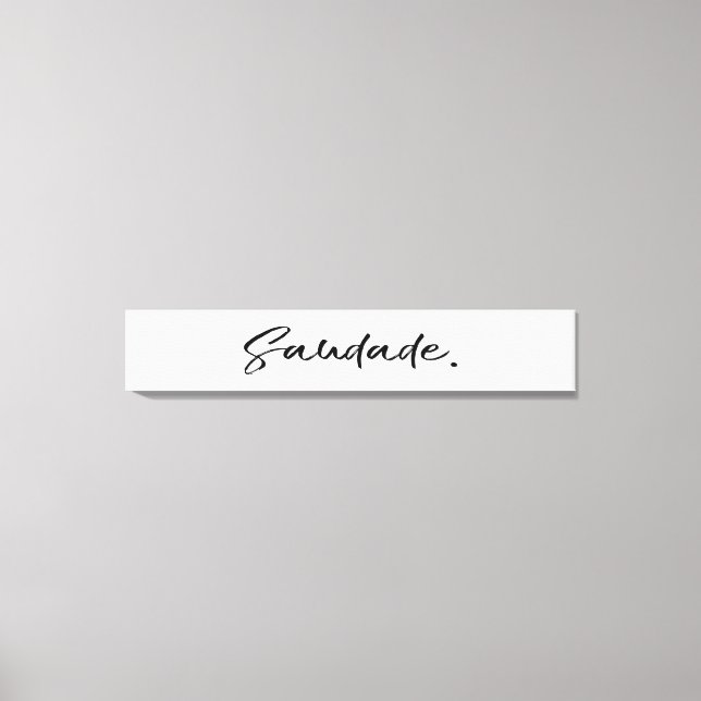 Saudade Black Canvas Print (Front)