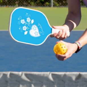 Saudade means I miss you Portuguese heart Pickleball Paddle