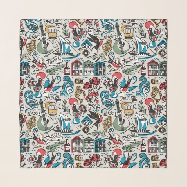 Saudade // popular motifs from Portugal Scarf (Front)