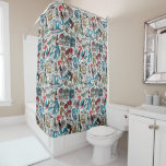 Saudade // popular motifs from Portugal Shower Curtain