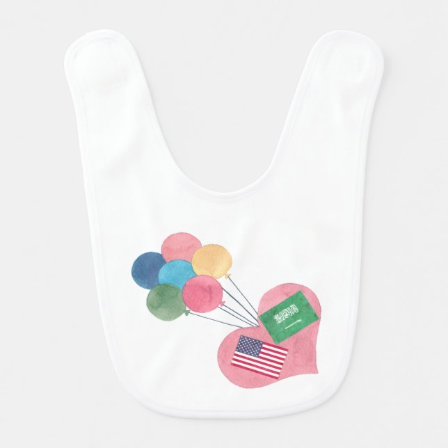 saudi-american baby bib (Front)