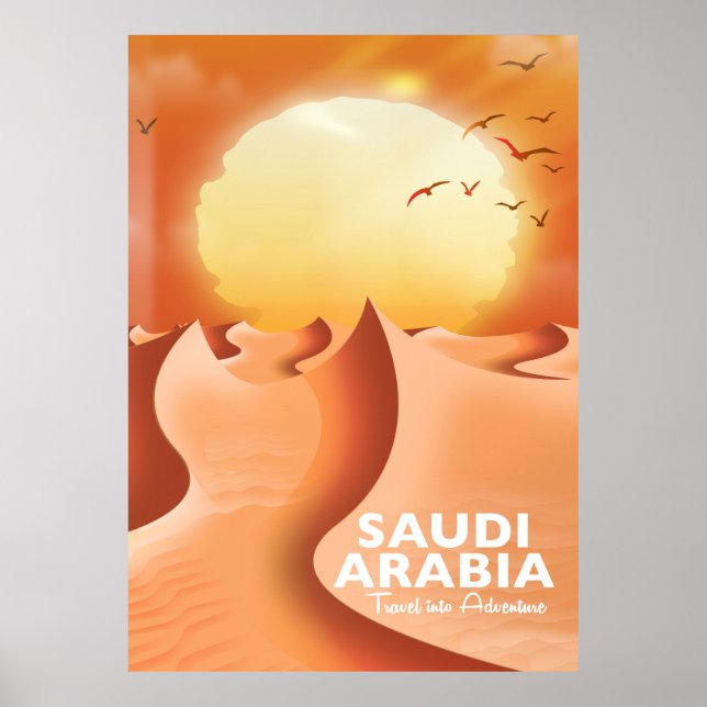 Saudi Arabia By Air travel poster (Front)