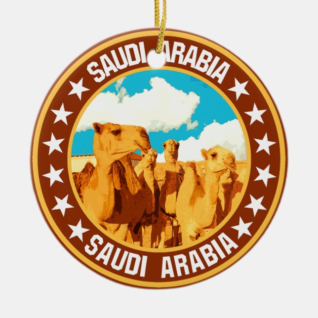Saudi Arabia Ceramic Ornament (Front)