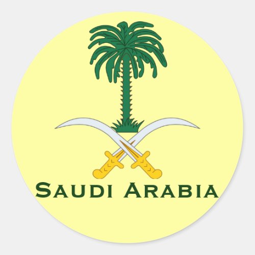 Saudi Arabia Circular Sticker Classic Round Sticker