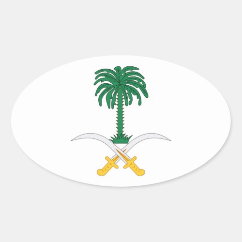 Saudi Arabia Coat of Arms Oval Sticker