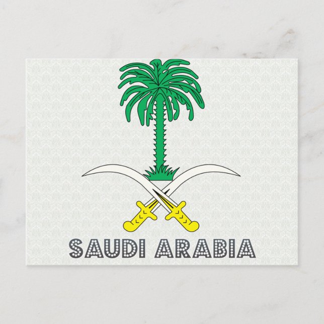Saudi Arabia Coat of Arms Postcard (Front)